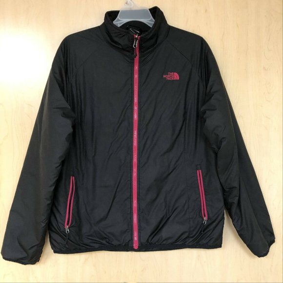 Women Black & Pink North Face Jacket - "Warm & Fashionable" Light Weight Size L - Picture 2 of 5